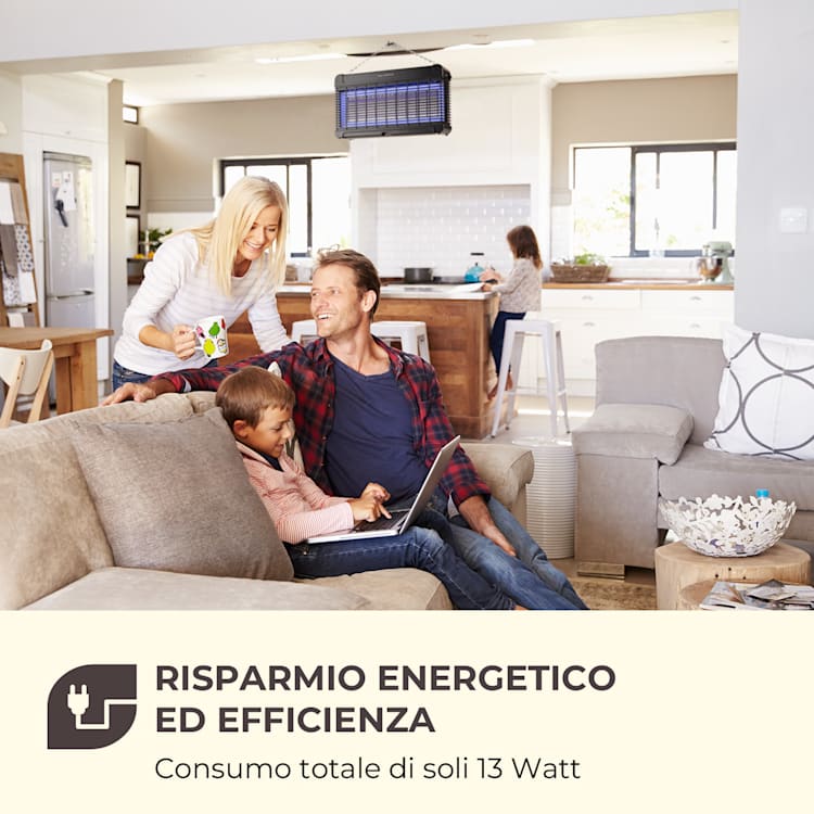 Mosquito Ex 9500 13W 300m² LED Vaschetta di Raccolta Catena nero Raggio d'azione 300 mq