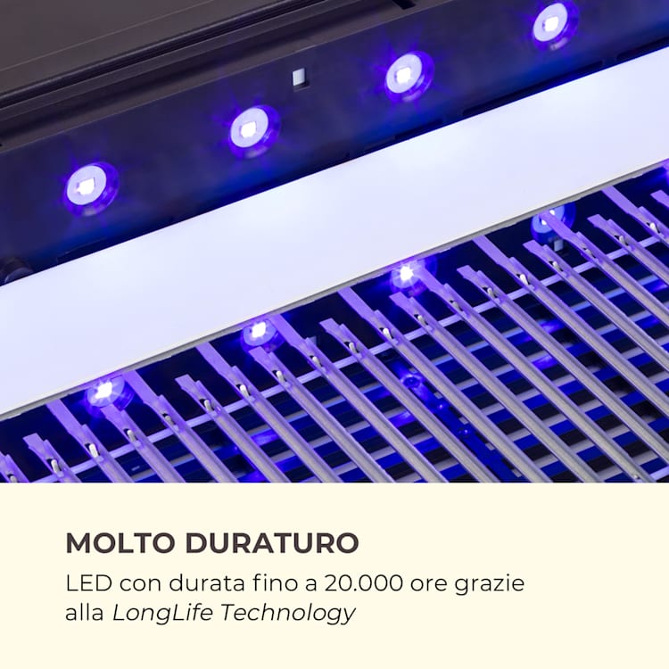 Mosquito Ex 9500 13W 300m² LED Vaschetta di Raccolta Catena nero Raggio d'azione 300 mq