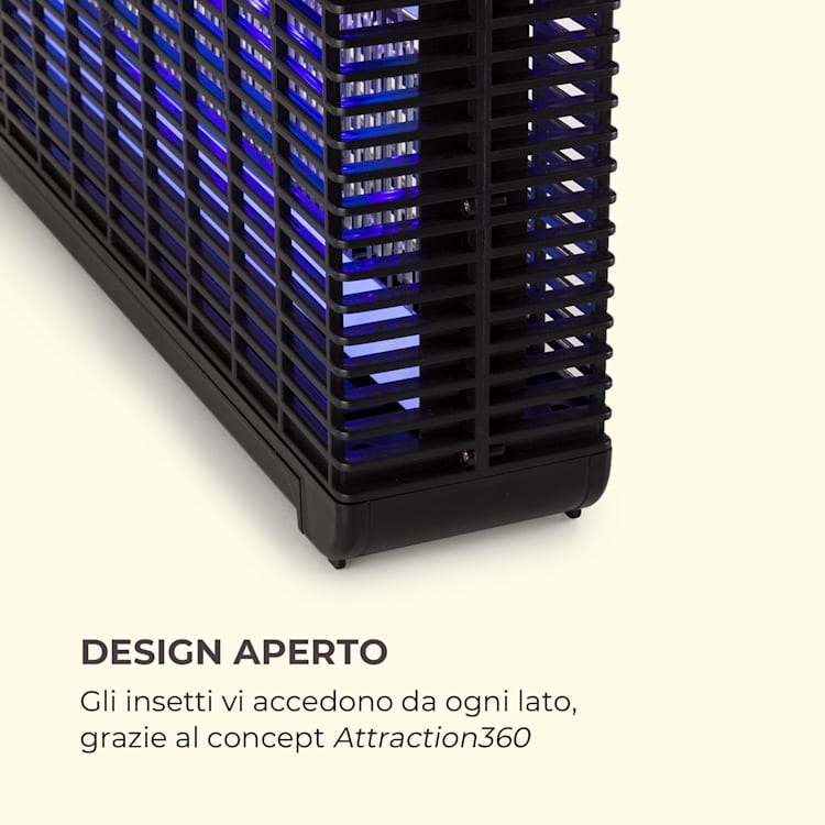 Mosquito Ex 9500 13W 300m² LED Vaschetta di Raccolta Catena nero Raggio d'azione 300 mq