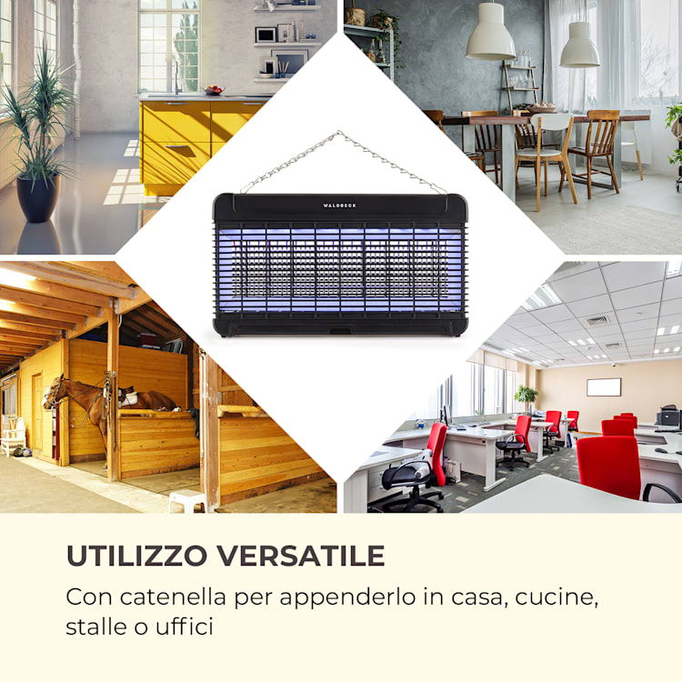 Mosquito Ex 9500 13W 300m² LED Vaschetta di Raccolta Catena nero Raggio d'azione 300 mq