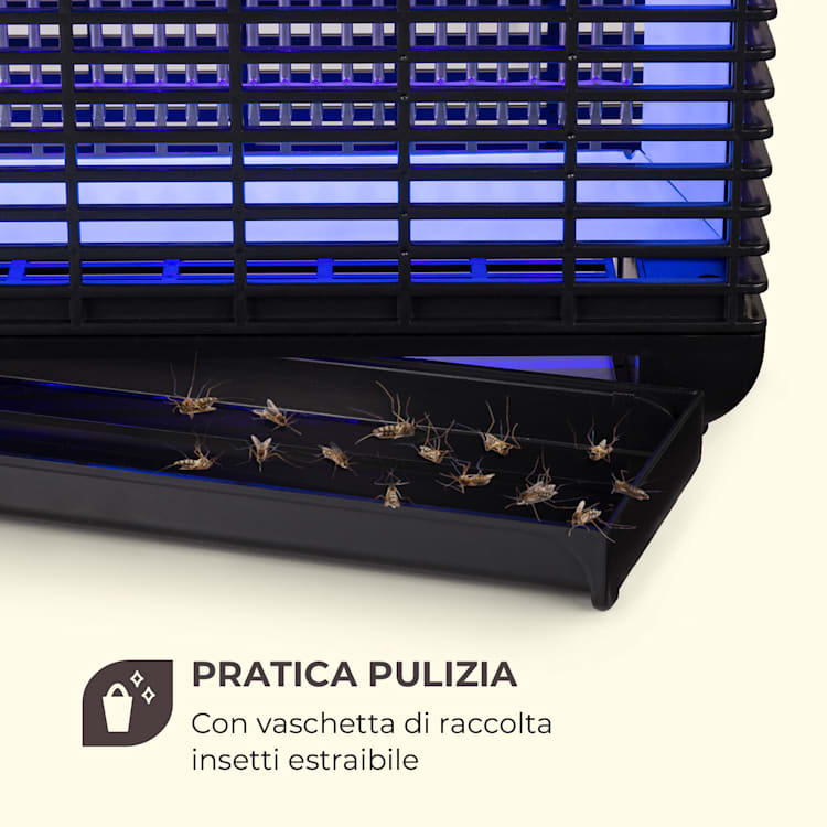 Mosquito Ex 9500 13W 300m² LED Vaschetta di Raccolta Catena nero Raggio d'azione 300 mq