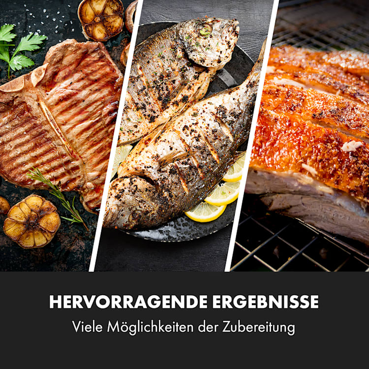 Sauenland Pro Spanferkelgrill Drehspieß 13W 4 Rollen Edelstahl