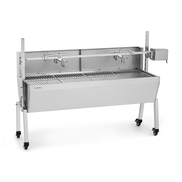 Sauenland Pro, gril na prasiatko, otočný špíz, 13 W, 4 kolesá, ušľachtilá oceľ