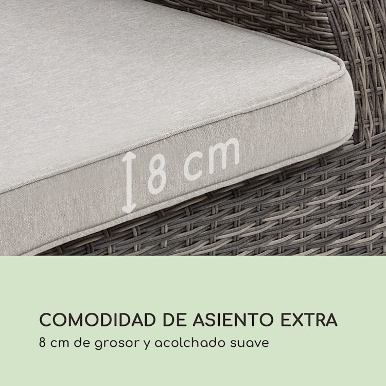 Comfort Siesta Sillón Respaldo regulable Gris oscuro Gris Marengo