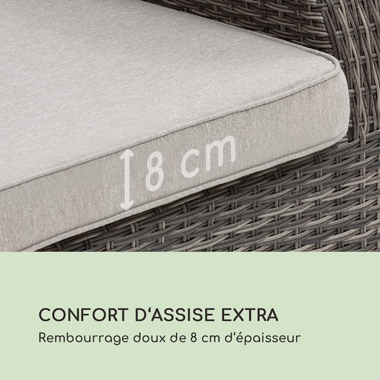 Comfort Siesta stoel verstelbare rugleuning donkergrijs Donkergrijs