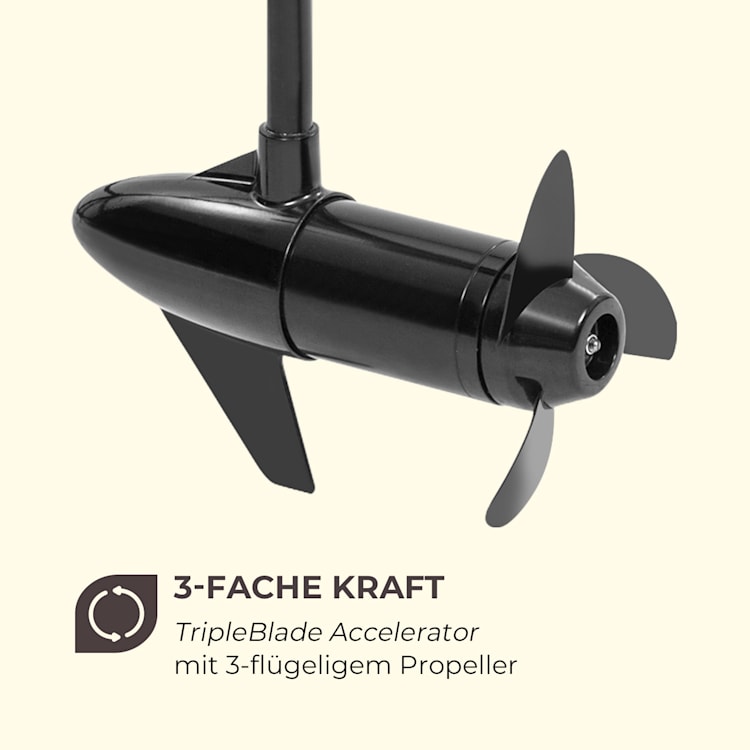 Barracuda 50 Elektroaußenbordmotor 50lbs/564W 12V 3-flügel Propeller