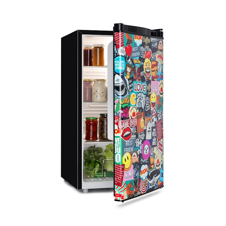 Cool Vibe frigorifero A+ 90 litri VividArt Concept in stile manga nero