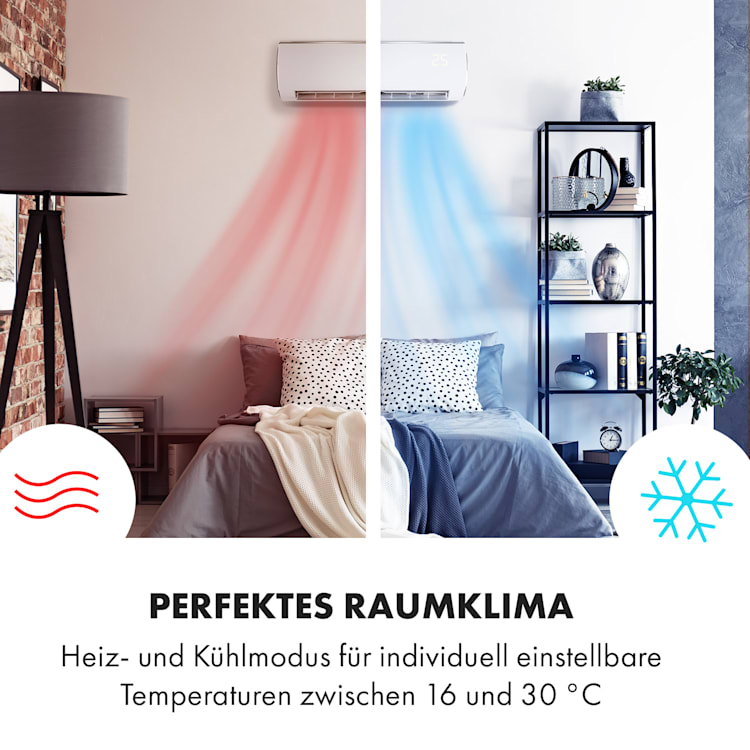 Windwaker Eco Split-Klimaanlage 12.000 BTU/3,5 kW Luftdurchsatz 680 m³/h max. A++ 12.000 BTU