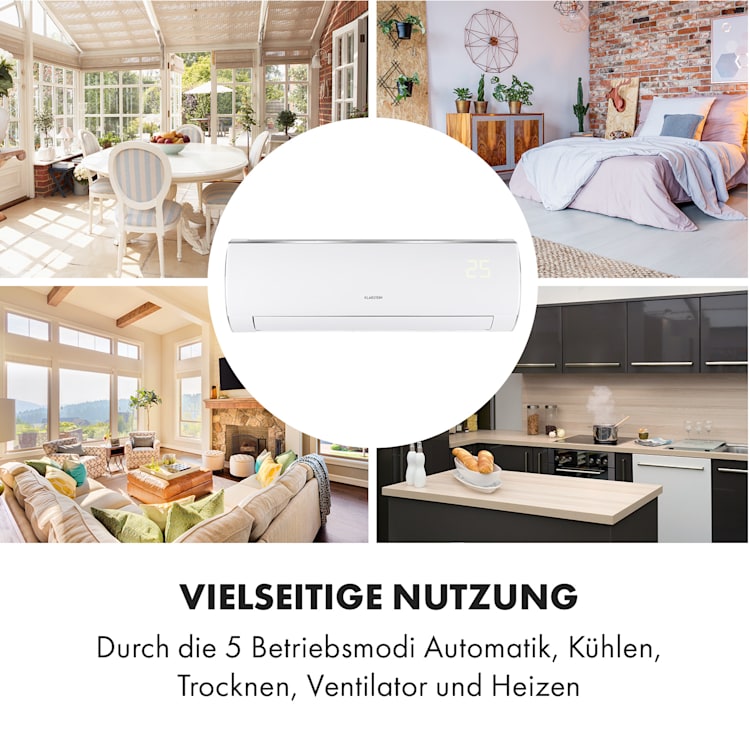 Windwaker Eco Split-Klimaanlage 12.000 BTU/3,5 kW Luftdurchsatz 680 m³/h max. A++ 12.000 BTU