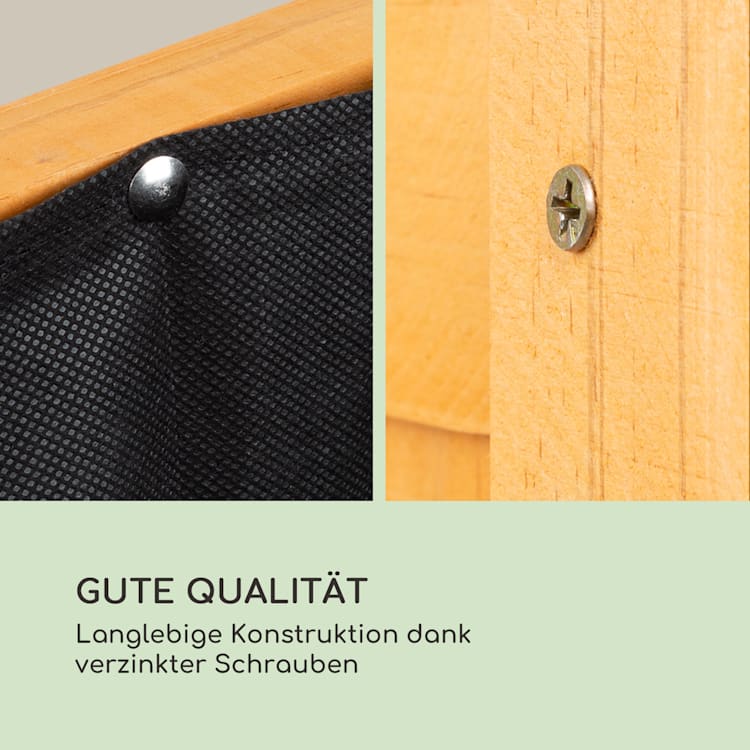 Altiplano Cubic Hochbeet 100 x 100 x 50 Kiefer Gartenvlies ErgoGrow 100 cm