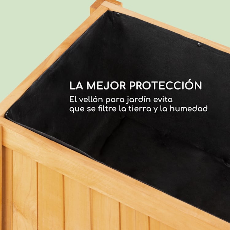 Altiplano Cubic Maceta elevada 100 x 100 x 50 Madera de pino Fieltro ErgoGrow 100 cm