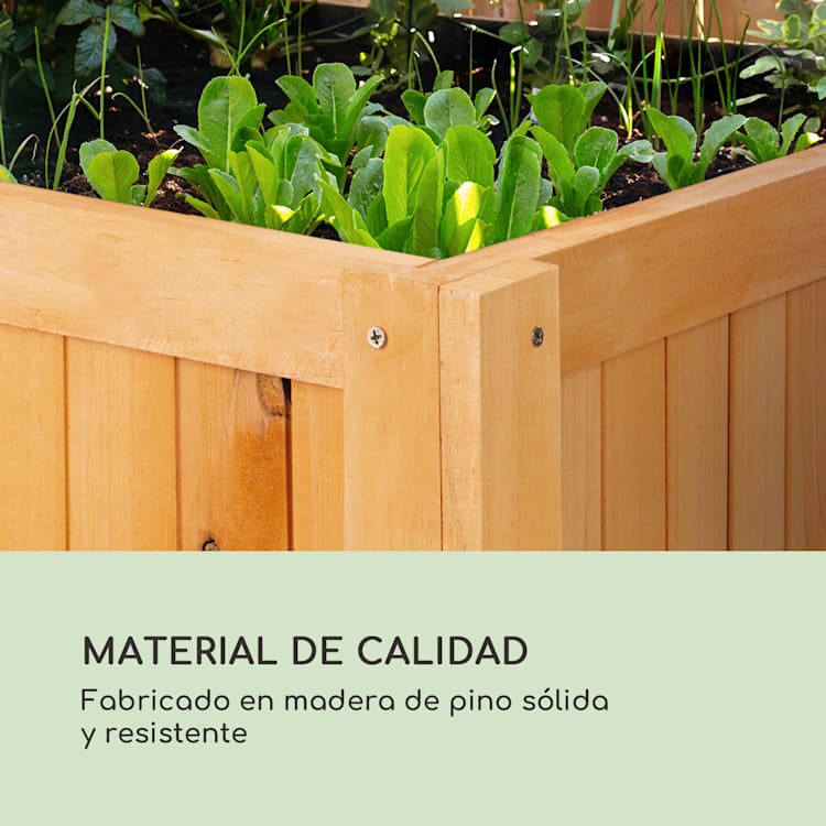 Altiplano Cubic Maceta elevada 100 x 100 x 50 Madera de pino Fieltro ErgoGrow 100 cm