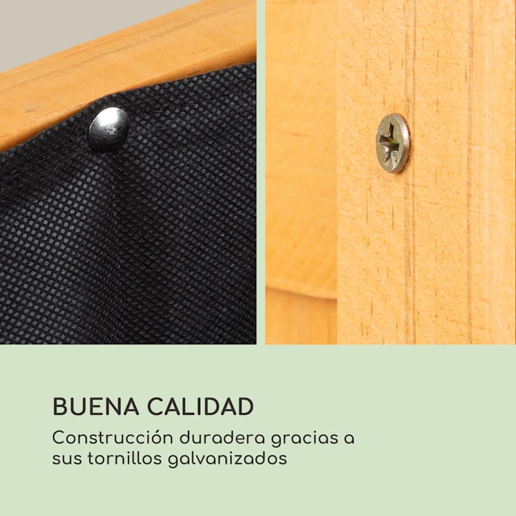Altiplano Cubic Maceta elevada 100 x 100 x 50 Madera de pino Fieltro ErgoGrow 100 cm
