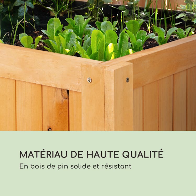 Altiplano Cubic kweekbak 100x100 x 50 grenen tuinvlies ErgoGrow 100 cm