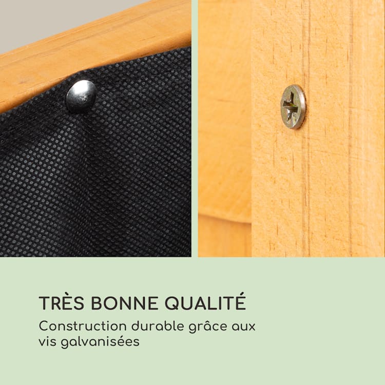 Altiplano Cubic kweekbak 100x100 x 50 grenen tuinvlies ErgoGrow 100 cm