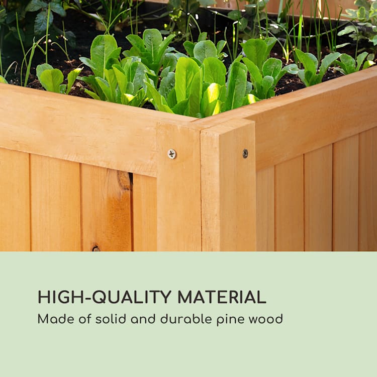 Altiplano Cubic Hochbeet 100 x 100 x 50 Kiefer Gartenvlies ErgoGrow