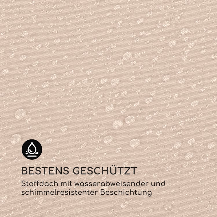 Grandezza Cortina Gartenpavillon 3x4m 4 Seitenteile beige 3 x 4 m | Beige