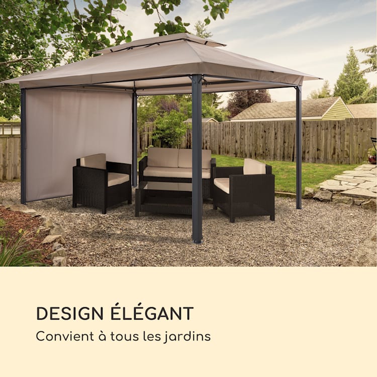 Grandezza Cortina tuinpaviljoen 3x4m 4 zijstukken beige 3 x 4 m | Beige