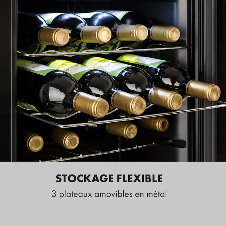 Shiraz 16 Uno wijnkoelkast 42l Touch bedieningspaneel 131W 5-18°C 16 flessen | 1 koelzone | Zwart
