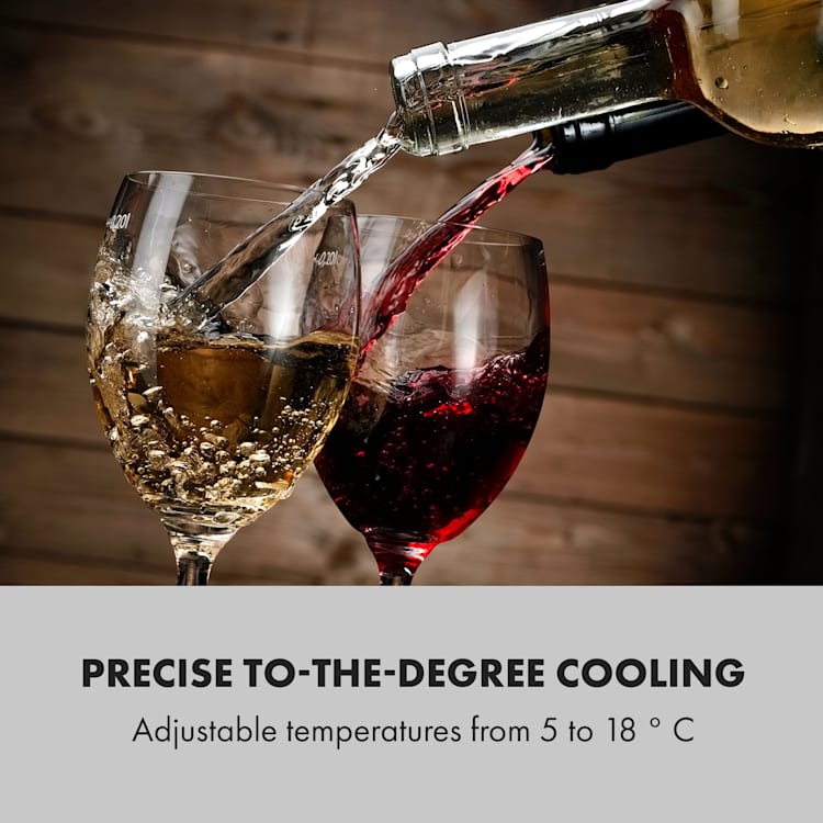 Shiraz 16 Uno - Frigorifero per vini, 42 l, pannello di controllo touch, 131 W, 5-18°C