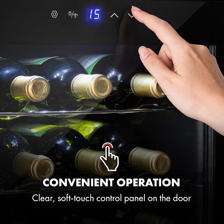 Shiraz 16 Uno - Frigorifero per vini, 42 l, pannello di controllo touch, 131 W, 5-18°C