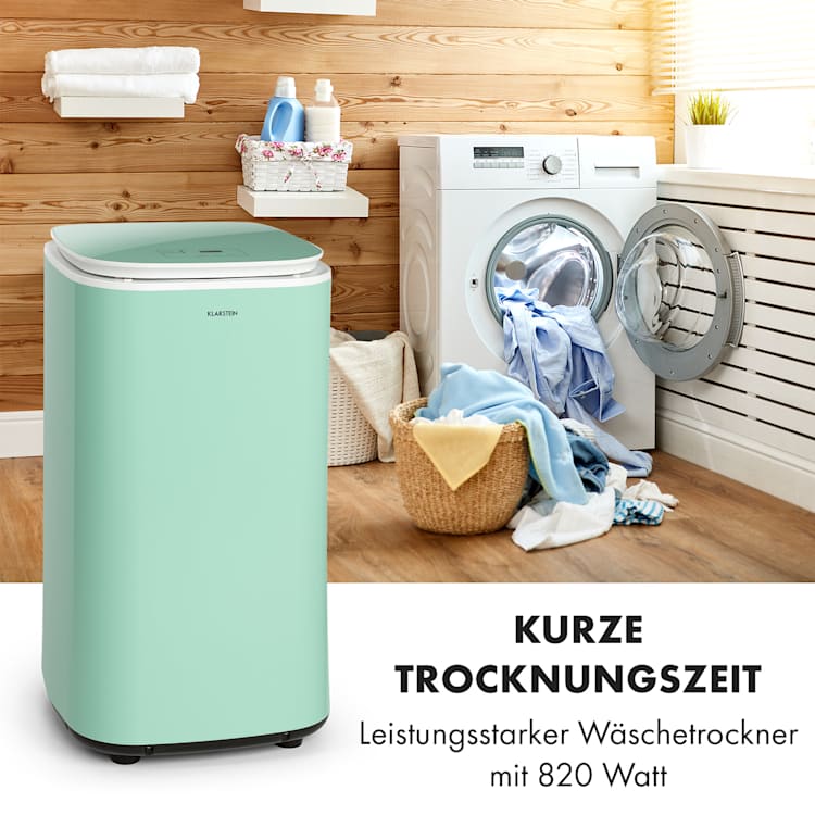 Zap Dry Wäschetrockner 820W 50l Touch-Bedienfeld LED-Anzeige grün Grün
