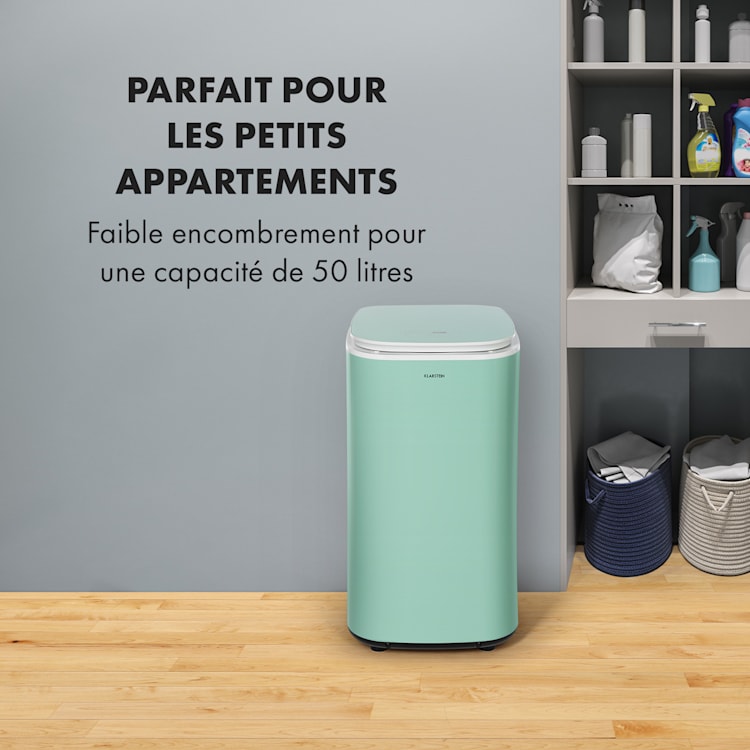 Zap Dry sèche-linge 820 W 50 l panneau de commande tactile voyants LED vert Vert