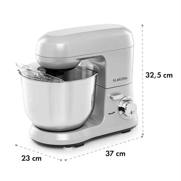 Bella Robusta Metal, кухненски робот, 1200 W, 6 нива на мощност, 5.5 l, сребърен Сив