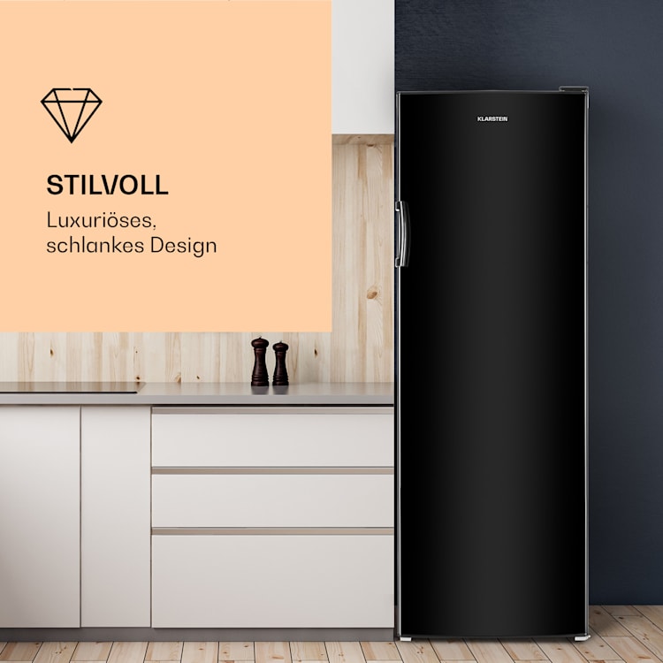 BigBoy Kühlschrank 337l Crisper 6 Ebenen Energieklasse schwarz 323 Ltr