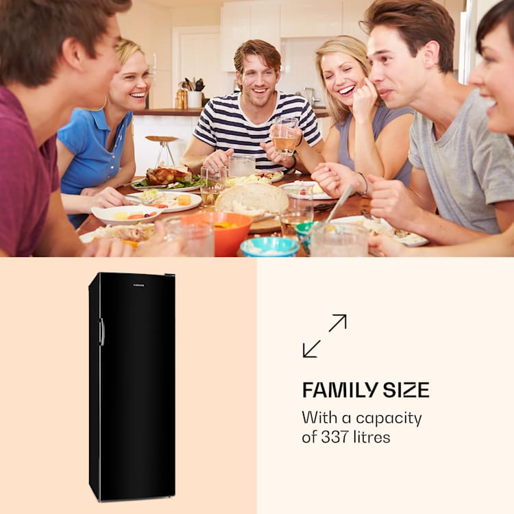 Frigorífico BigBoy 337l Crisper 6 prateleiras Classe energética preto 323 L