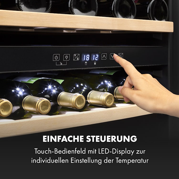 Vinsider 36 Weinkühlschrank 2 Kühlzonen 5-22°C 85l Edelstahl 36 flaschen / 2 Kühlzonen | Edelstahl