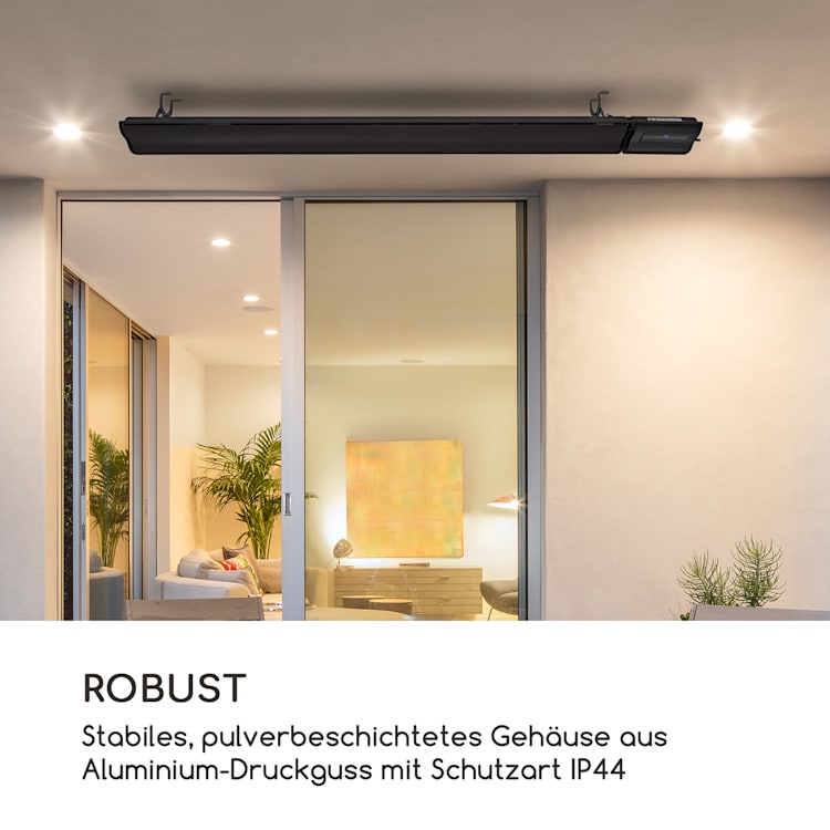 Cosmic Beam Plus XXL Infrarot-Heizstrahler 3000W IP44 Fernbedienung Schwarz