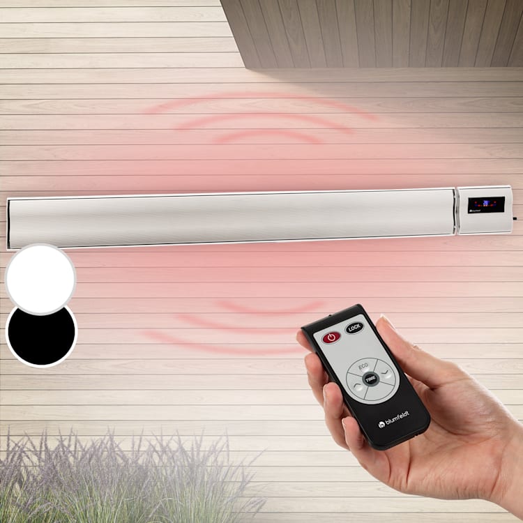 Cosmic Beam Plus, infravörös hősugárzó, 2400 W, IP44, távirányító, fehér 2400 W | Plus | Fehér