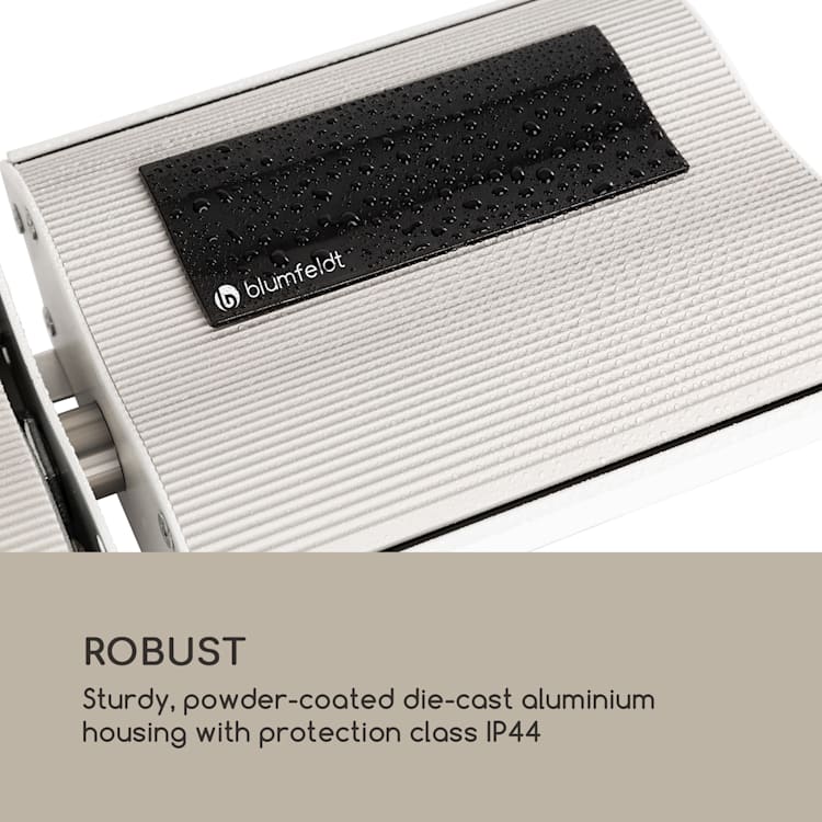 Cosmic Beam Plus, infravörös hősugárzó, 2400 W, IP44, távirányító, fehér 2400 W | Plus | Fehér