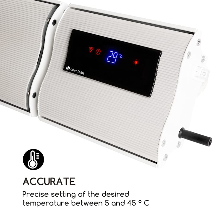 Cosmic Beam Plus, infravörös hősugárzó, 2400 W, IP44, távirányító, fehér 2400 W | Plus | Fehér