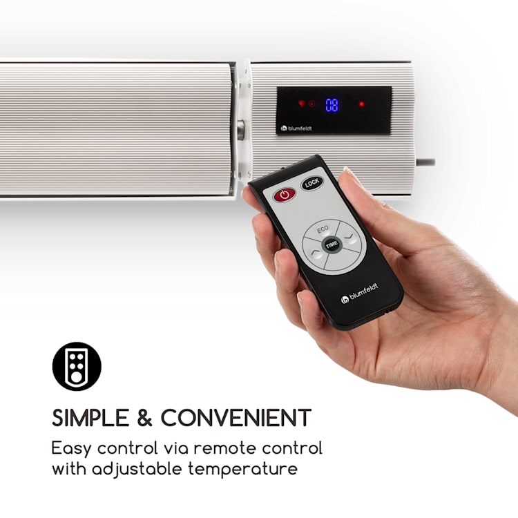 Cosmic Beam Plus, infravörös hősugárzó, 2400 W, IP44, távirányító, fehér 2400 W | Plus | Fehér