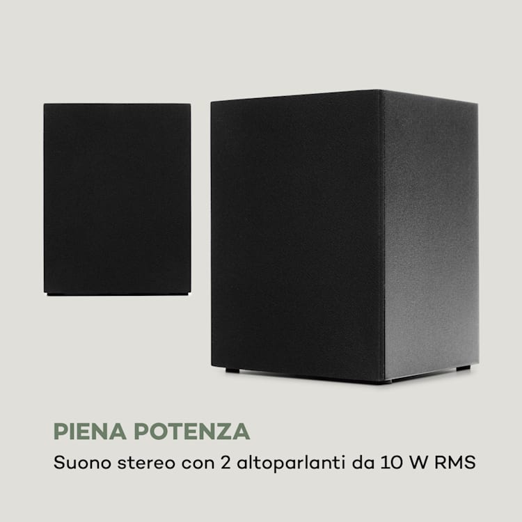 Streamo Impianto Stereo con Web Radio WLAN DAB+ FM Lettore CD BT nero Nero