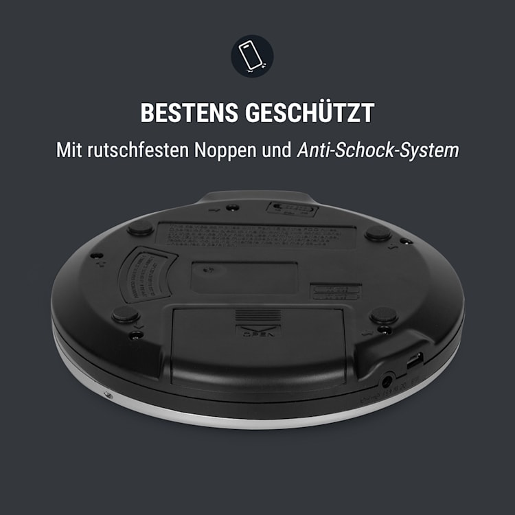 CDC 100 BT Discman BT-Funktion LCD ASP 2x1,5V silber Silber
