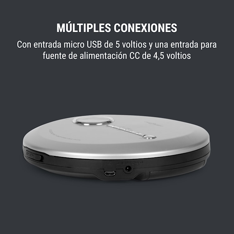 CDC 100 BT Discman función Bluetooth LCD ASP 2x1,5 V plateado Plata