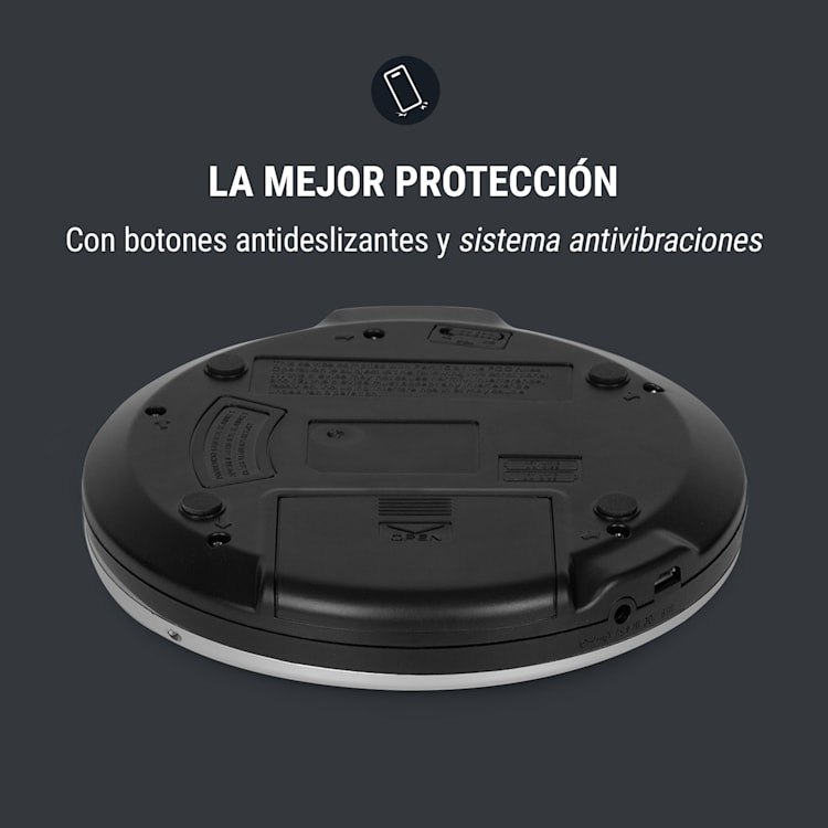 CDC 100 BT Discman función Bluetooth LCD ASP 2x1,5 V plateado Plata