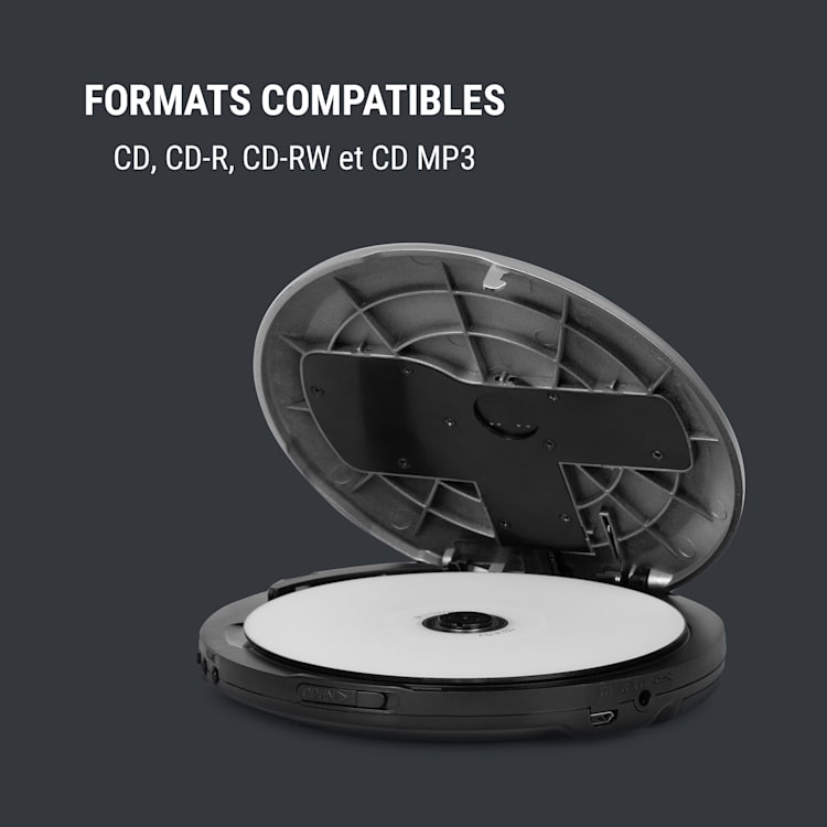 CDC 100 BT Discman lecteur CD Bluetooth LCD ASP 2x 1,5V argent Argent