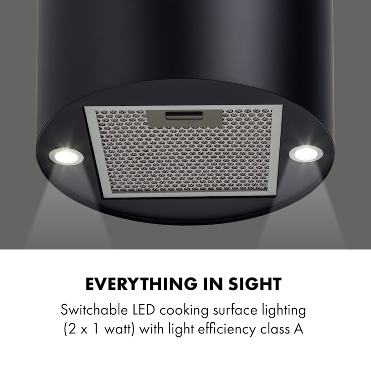 Beretta Exaustor Ø35cm Exaustão/ Recirculação 650m³/h LED Preto Preto Fosco