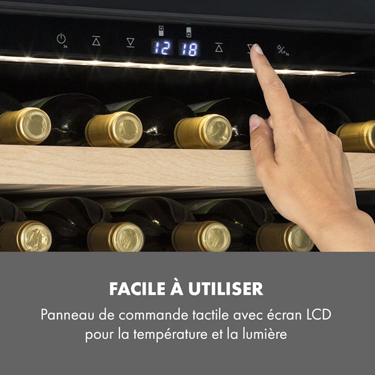Vinovilla 79 Built-in Duo cave à vin à deux compartiments 190 L 79 bouteilles porte triple vitrage
