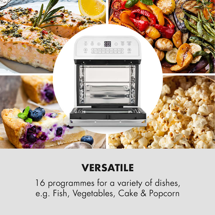 AeroVital Cube, friteuză cu aer cald, 1600W, 12l, cronometru, 16 programe, alb Alb