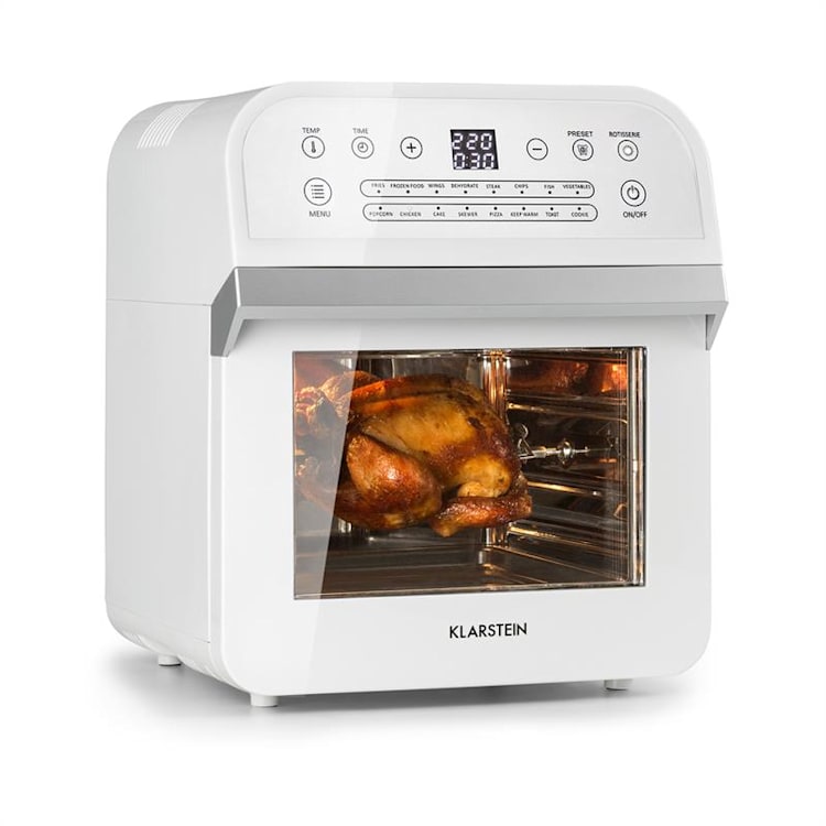 AeroVital Cube Heißluftfritteuse 1600W 12l Timer 16 Programme weiß Weiß