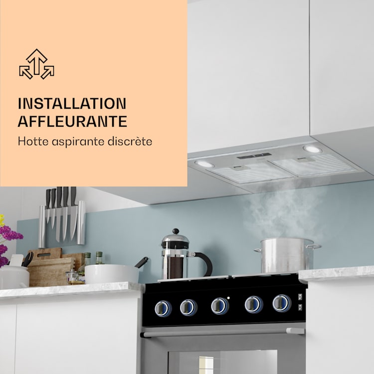 Paolo Hotte aspirante encastrable 72 cm CEE : A 593 m³/h 72 cm | Argent