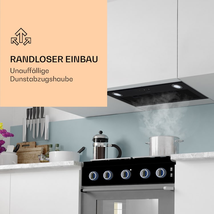 Paolo Dunstabzugshaube Einbau 72 cm EEK: A 593 m³/h LED Touch 72 cm | Schwarz
