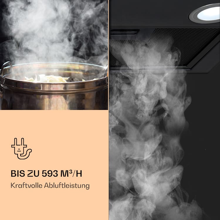 Paolo Dunstabzugshaube Einbau 72 cm EEK: A 593 m³/h LED Touch 72 cm | Schwarz