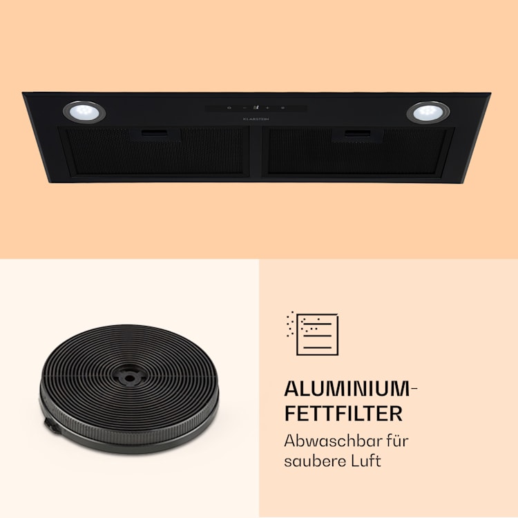 Paolo Dunstabzugshaube Einbau 72 cm EEK: A 593 m³/h LED Touch 72 cm | Schwarz