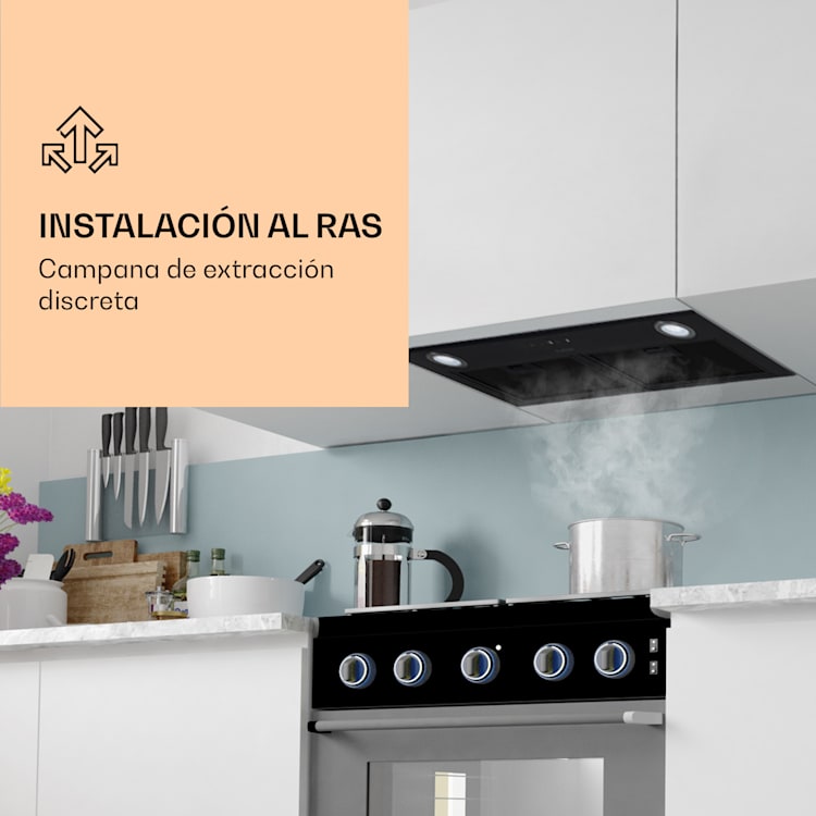 Campana extractora Paolo instalación en 72 cm EEK: A 593 m³/h LED Touch 72 cm | Negro